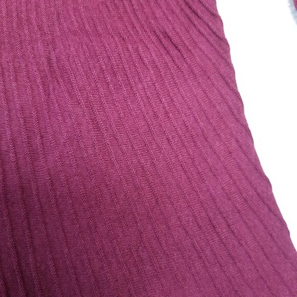 Style & Co Womens Ribbed-Knit High-Low Tunic Sweater Size PM Winestone Red New - Picture 3 of 8